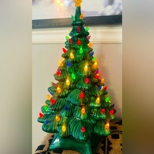 COPY - 1970s Vintage Ceramic Christmas Tree n excellent shape. 18 inches tall